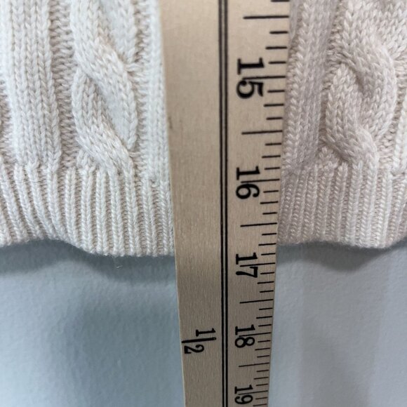 Olivaceous Cable‎ Knit Mini Skirt, Medium, Ivory - Picture 4 of 9